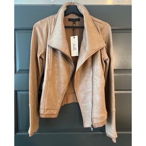 Slick Chick Coated Faux Leather Moto Jacket